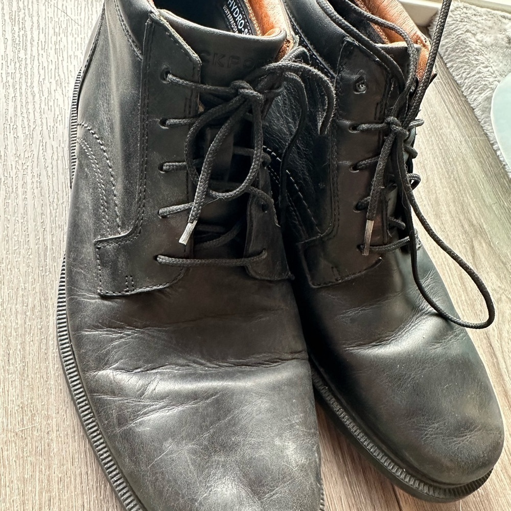 Rockport Black Chukka Boots Smooth Leather